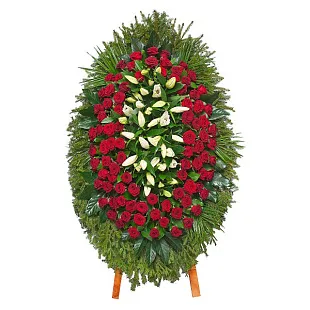 Ритуальный венок из живых цветов " Печаль 1 "